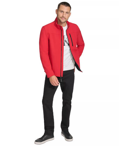 Men's Infinite Stretch Soft Shell Jacket-Deep Red - 5