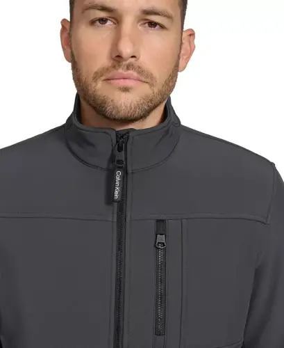 Men's Infinite Stretch Soft Shell Jacket-Iron - 4