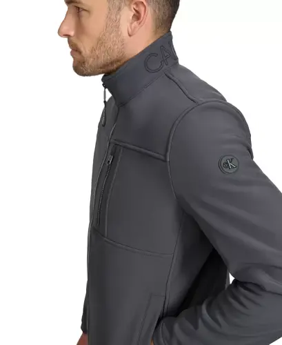 Men's Infinite Stretch Soft Shell Jacket-Iron - 5