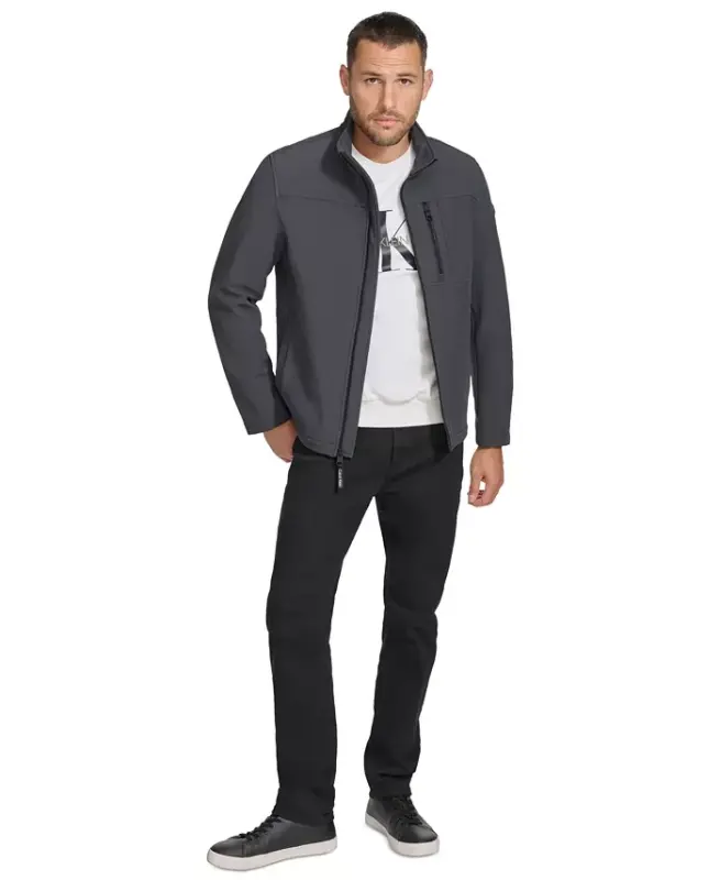 Men's Infinite Stretch Soft Shell Jacket-Iron - 6