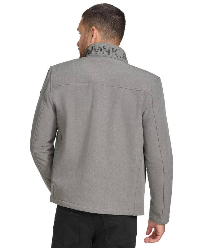 Men's Infinite Stretch Soft Shell Jacket-Light Grey Heather - 3