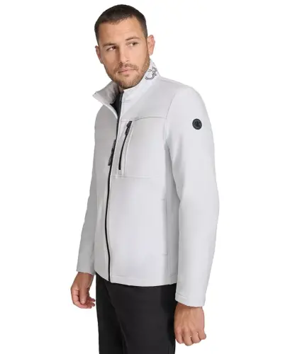 Men's Infinite Stretch Soft Shell Jacket-White - 3