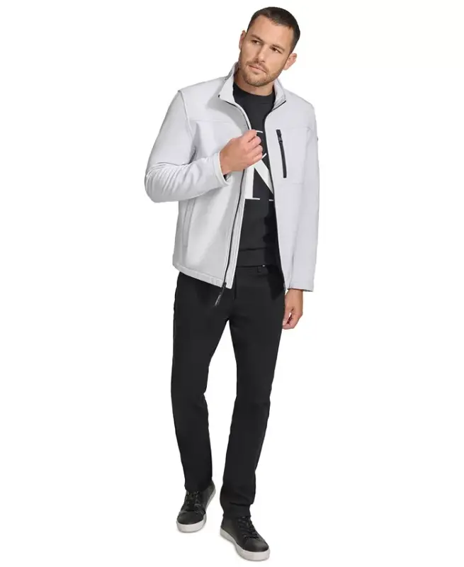 Men's Infinite Stretch Soft Shell Jacket-White - 6