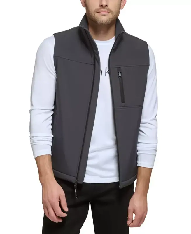 Men's Infinite Stretch Soft Shell Vest - CALVIN KLEIN