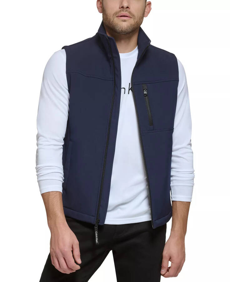 Men's Infinite Stretch Soft Shell Vest New Navy - 3