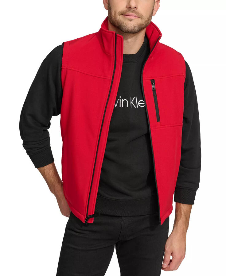 Men's Infinite Stretch Soft Shell Vest Red - 1