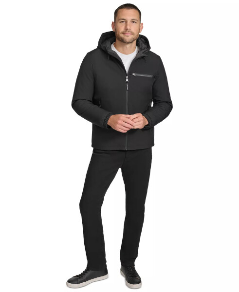 Men's Infinite Stretch Suvga chidamli kaputli kurtka-Qora - 6