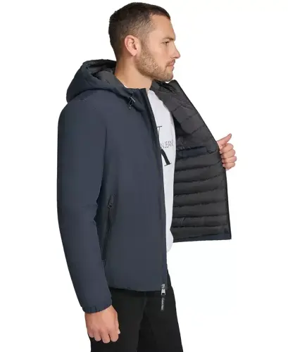 Men's Infinite Stretch Water-Resistant Hooded Jacket - 4