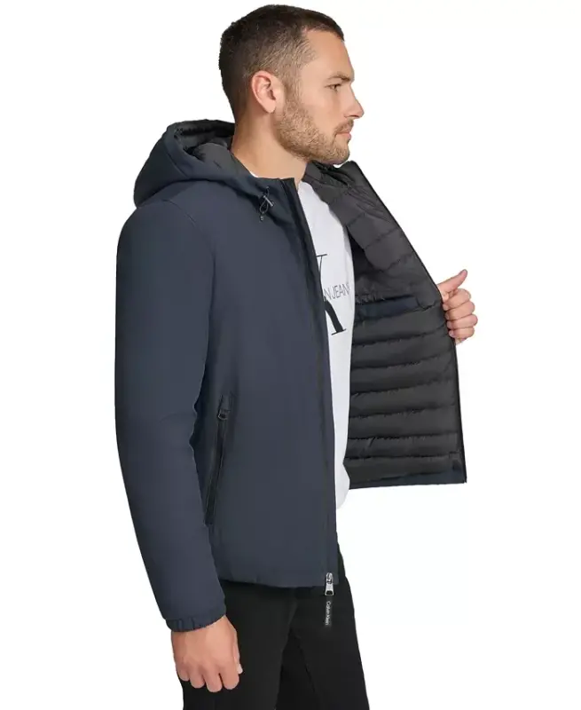Men's Infinite Stretch Water-Resistant Hooded Jacket - 4