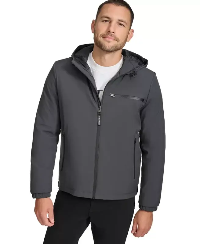 Men's Infinite Stretch Water-Resistant Hooded Jacket - 1