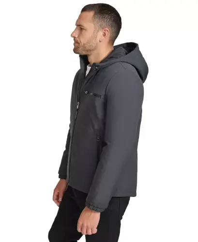 Men's Infinite Stretch Water-Resistant Hooded Jacket - 3