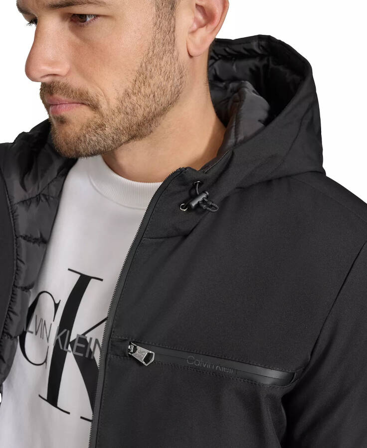 Men's Infinite Stretch Water-Resistant Hooded Jacket-Black - 5