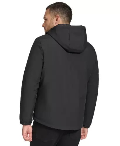 Men's Infinite Stretch Water-Resistant Hooded Jacket-Black - CALVIN KLEIN (1)