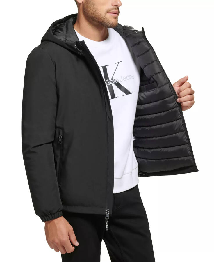 Men's Infinite Stretch Water-Resistant Hooded Jacket Black - 10