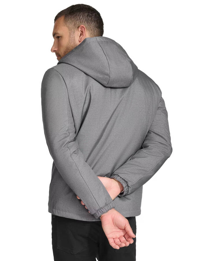 Men's Infinite Stretch Water-Resistant Hooded Jacket Light Grey Heather - 2