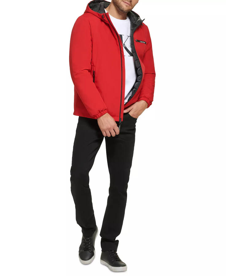 Men's Infinite Stretch Water-Resistant Hooded Jacket True Red - 10