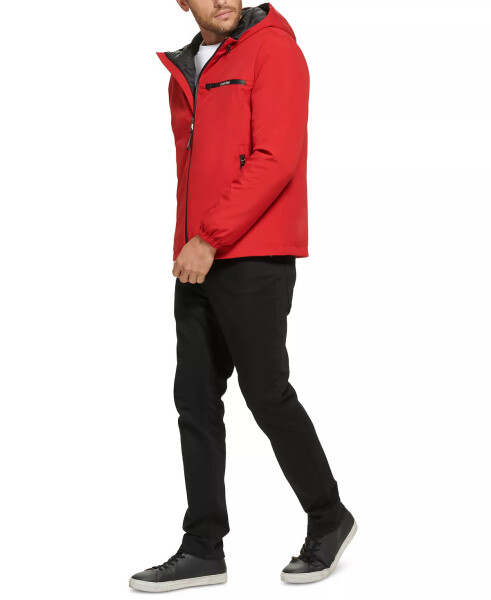 Men's Infinite Stretch Water-Resistant Hooded Jacket True Red - 11