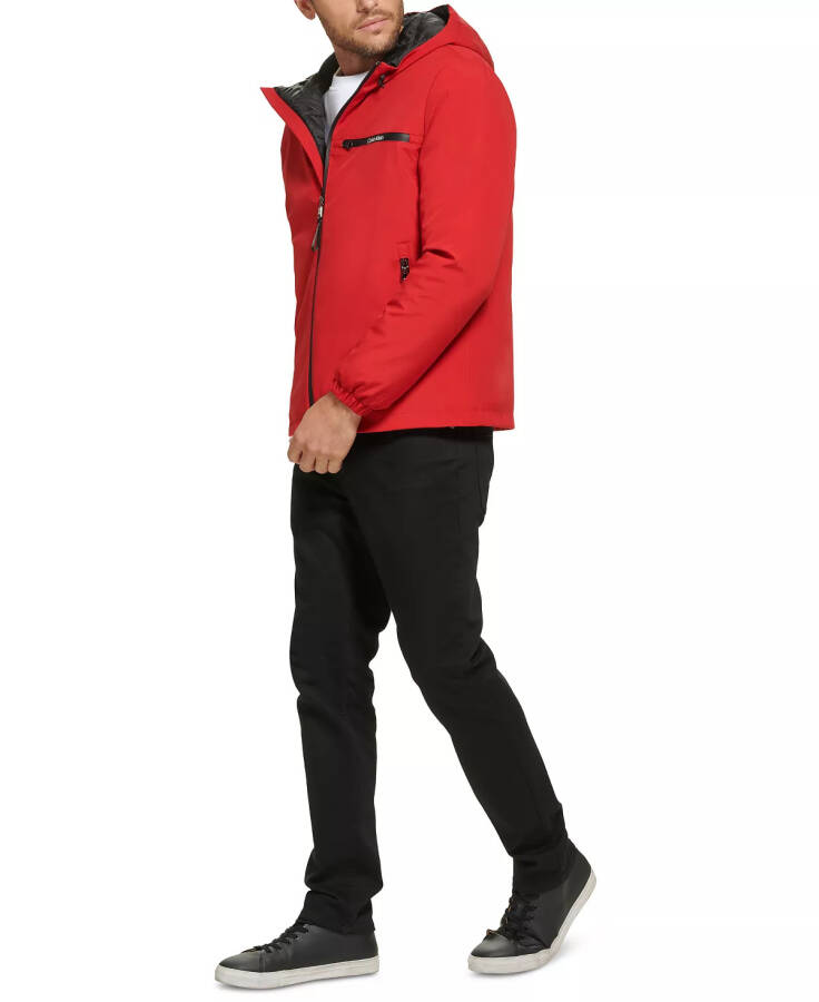 Men's Infinite Stretch Water-Resistant Hooded Jacket True Red - 11