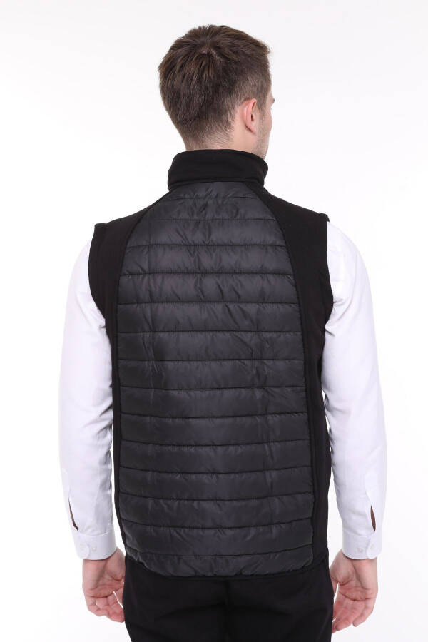 Men's Inflatable Vest Water and Windproof Ray Pattern Black - 2