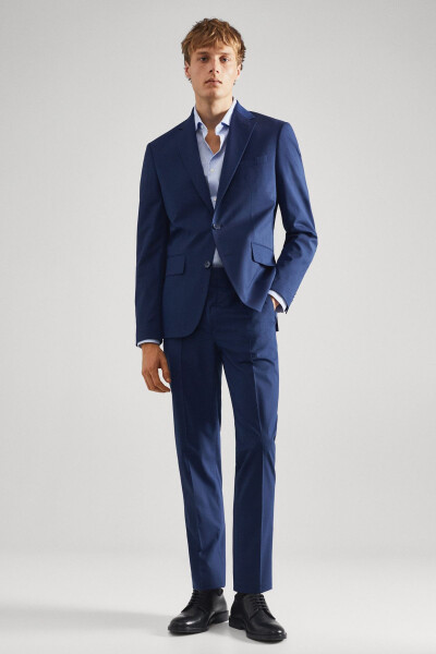 Men's Ink Blue Blazer - MANGO MAN