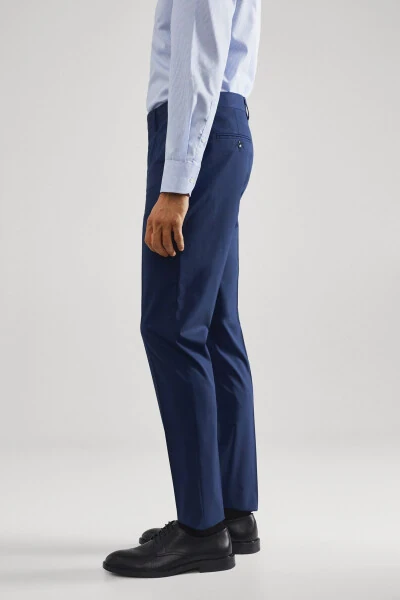 Men's Ink Blue Trousers - 7