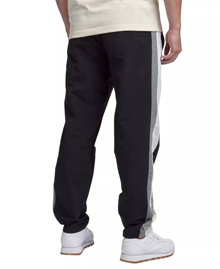 Men's Ivy League Regular-Fit Colorblocked Crinkled Track Pants Black/gray/white - 2