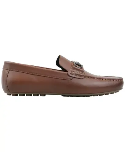 Men's Jasonn Leather Slip-On Bit Driving Loafers, Exclusively at Modazone - Cognac - ALFANI (1)