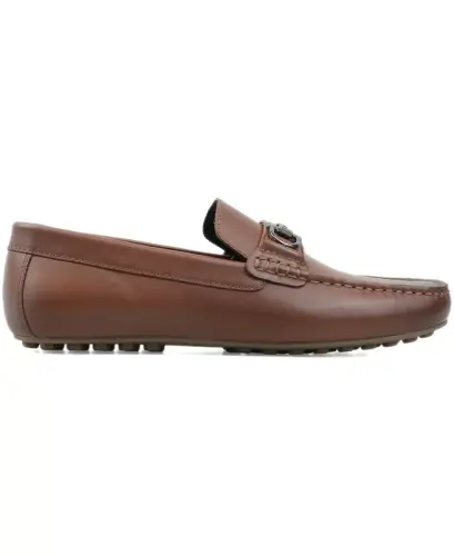 Men's Jasonn Leather Slip-On Bit Driving Loafers, Exclusively at Modazone - Cognac - 3