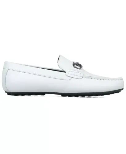 Men's Jasonn Leather Slip-On Bit Driving Loafers - White - Alfani (1)