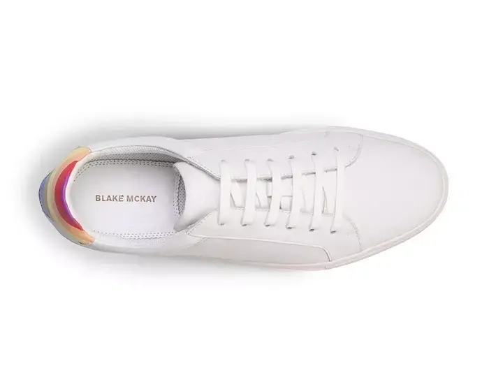 Men's Jay Casual Low Top Fashion Sneaker-White/rainbow - 2