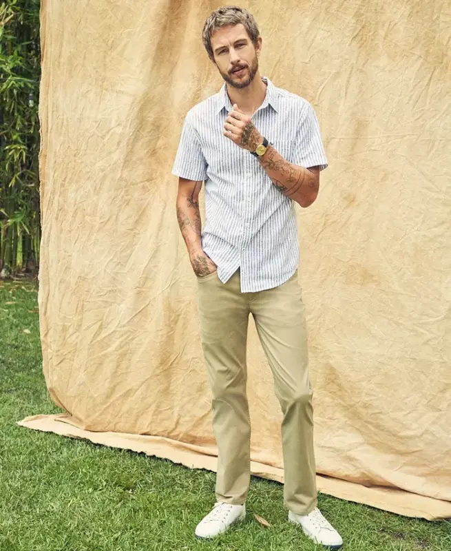 Men's Jean Cut Straight-Fit All Seasons Tech Khaki Pants - Burma Grey - 7
