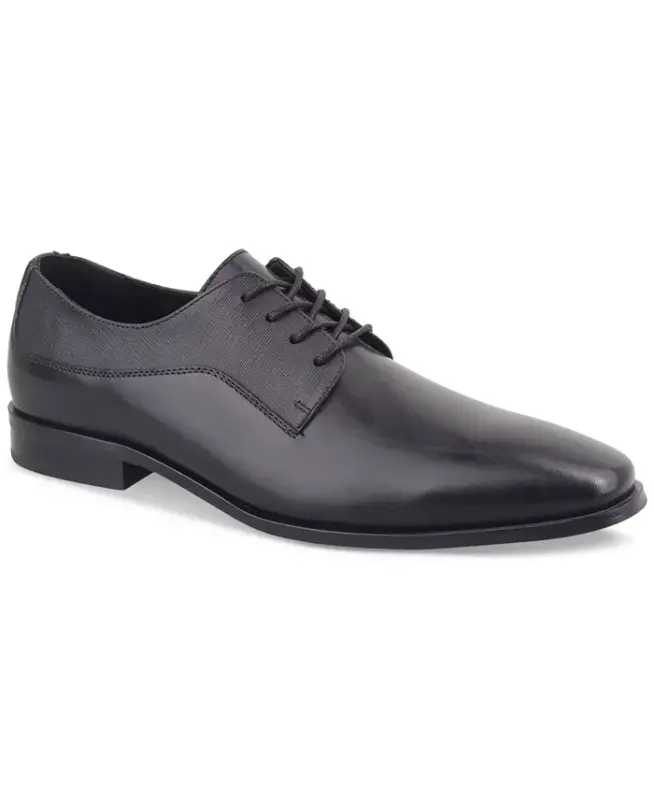 Men's Jefferson Leather Dress Shoes, Exclusively at Modazone-Black Leather - 1
