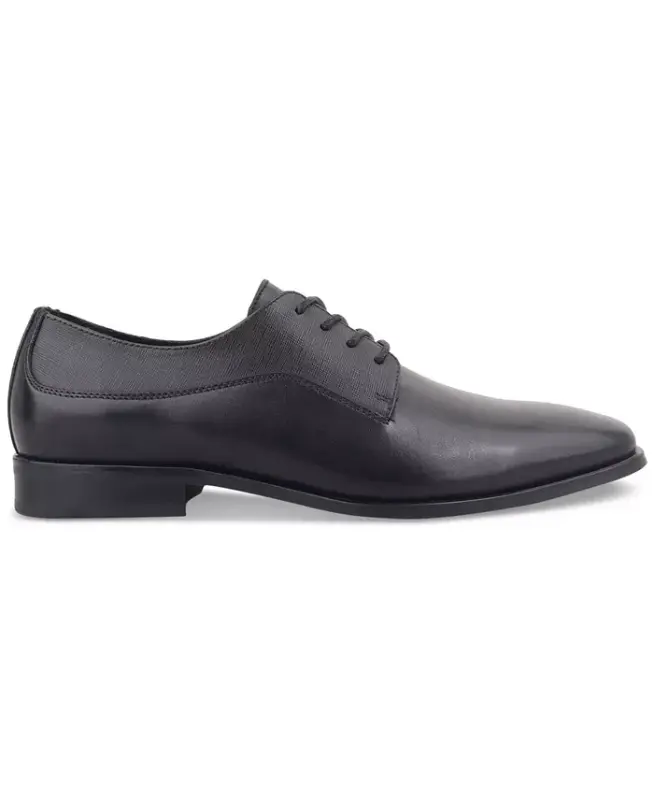 Men's Jefferson Leather Dress Shoes, Exclusively at Modazone-Black Leather - 2