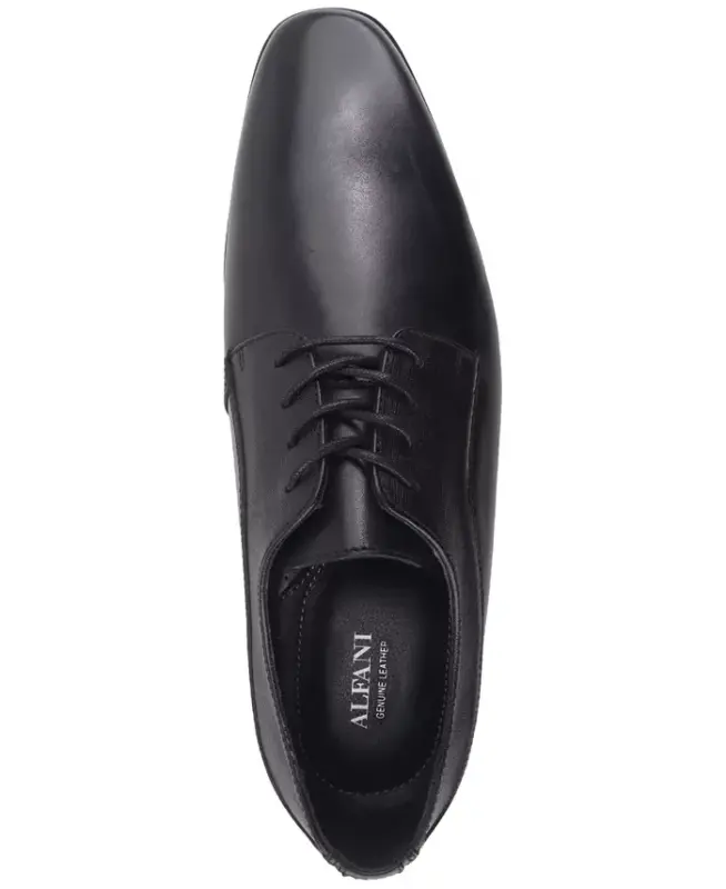 Men's Jefferson Leather Dress Shoes, Exclusively at Modazone-Black Leather - 4