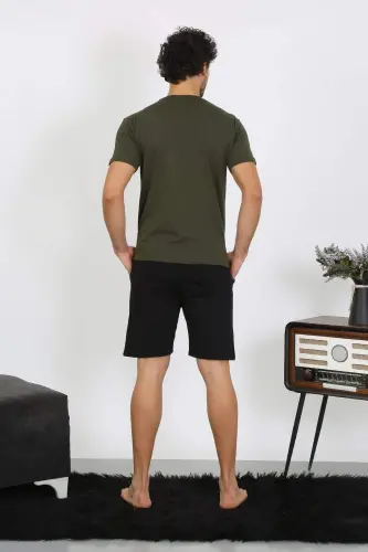 Men's Jersey Khaki 3-Piece Pajama Set 6848 - 8