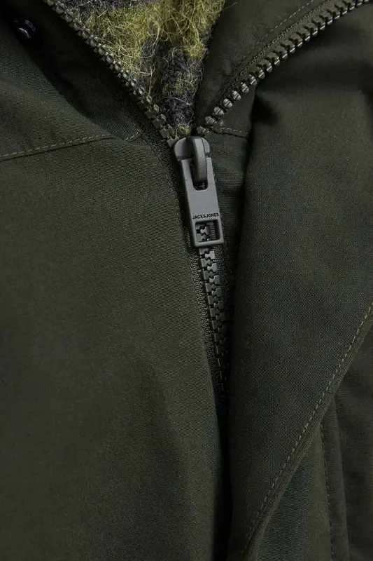 Men's Jjchamp Hooded Long Coat 12236096 Dark Green-Dark Green - 4
