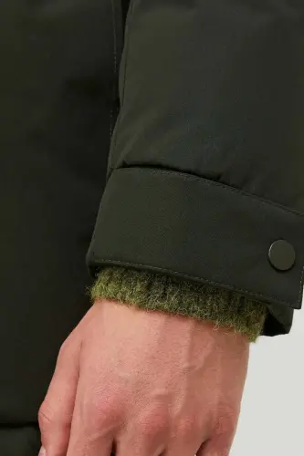 Men's Jjchamp Hooded Long Coat 12236096 Dark Green-Dark Green - 6