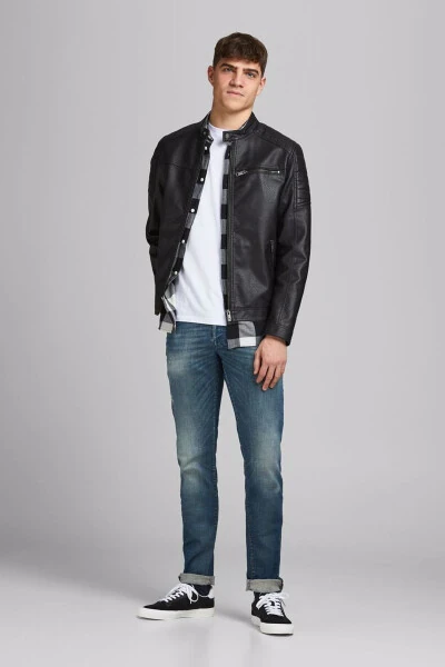 Men's Jjerocky Leather Jacket 12147218 - 3