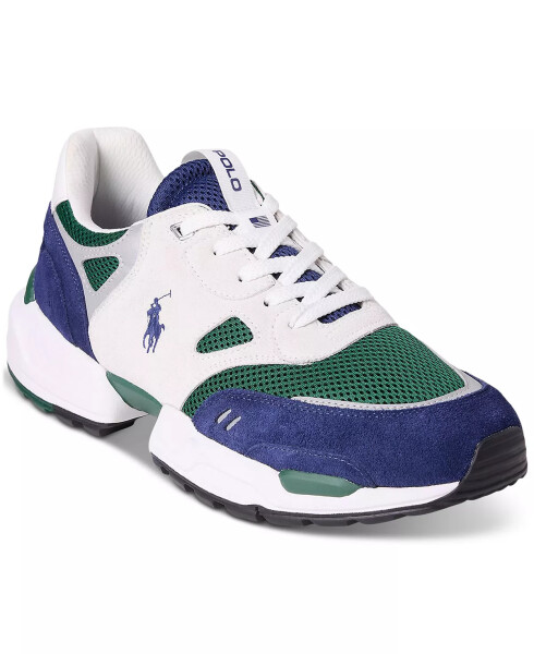 Men's Jogger Lace-Up Sneakers Navy/Bianco/Green - 1