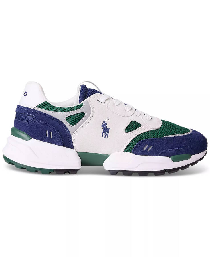 Men's Jogger Lace-Up Sneakers Navy/Bianco/Green - 2