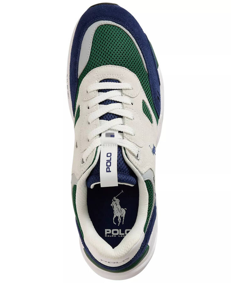 Men's Jogger Lace-Up Sneakers Navy/Bianco/Green - 4