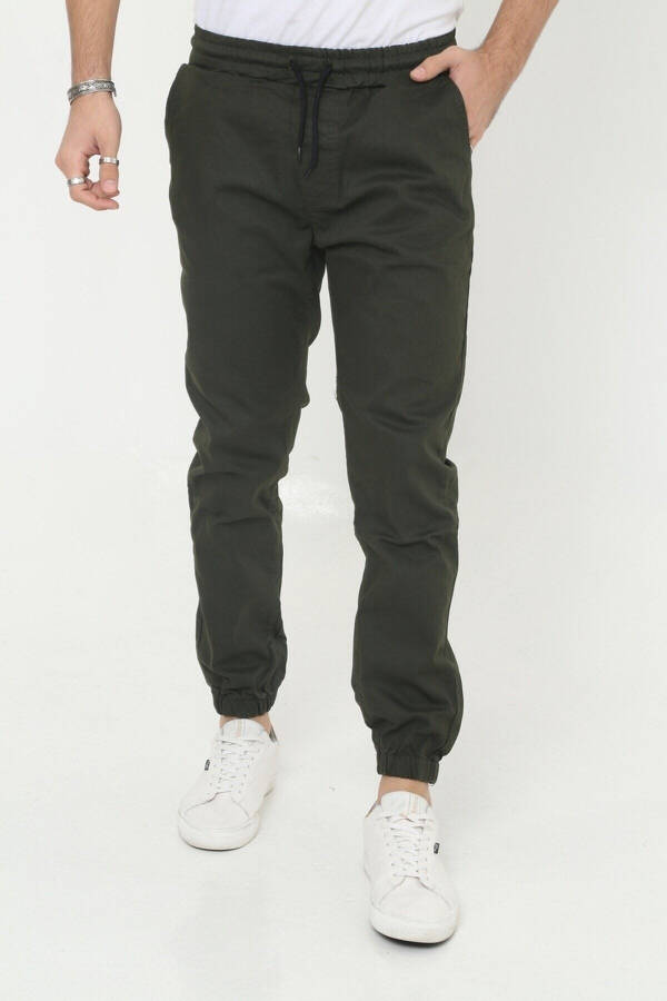 Men's Jogger Pants with Elastic Waistband - 7