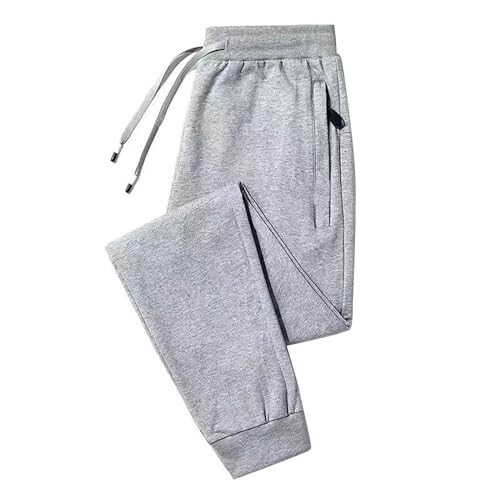 Mens Joggers with Zipper Pockets - Comfy Cinch Bottoms Big and Tall Sweatpants Thick Outdoor Cargos Sweats Pants - 1