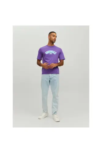 Men's Joreuphori Printed Detail T-shirt 12232256 Lavender - 3