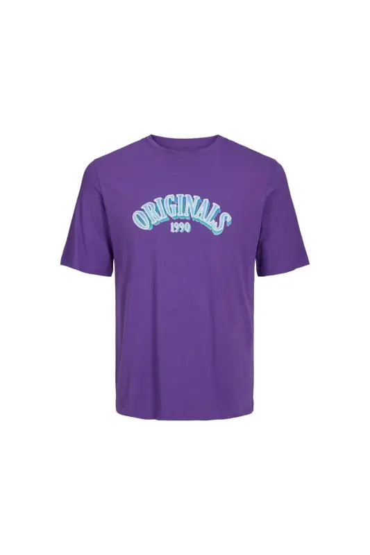 Men's Joreuphori Printed Detail T-shirt 12232256 Lavender - 4