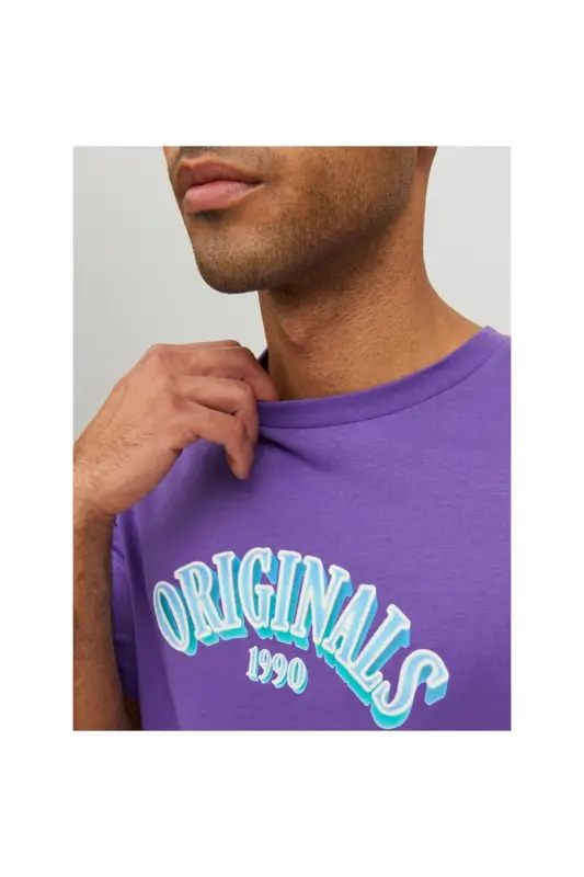 Men's Joreuphori Printed Detail T-shirt 12232256 Lavender - 5