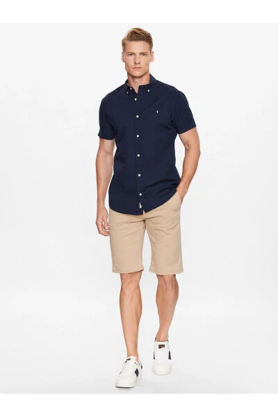 Men's JPRBLUSUMMER SHIELD SHIRT S/S LN Shirt - Navy - 3