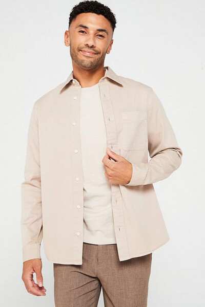 Men's JPRCCDOVER TWILL Shirt - Beige - JACK & JONES (1)