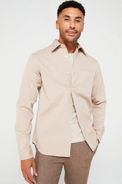 Men's JPRCCDOVER TWILL Shirt - Beige - 4