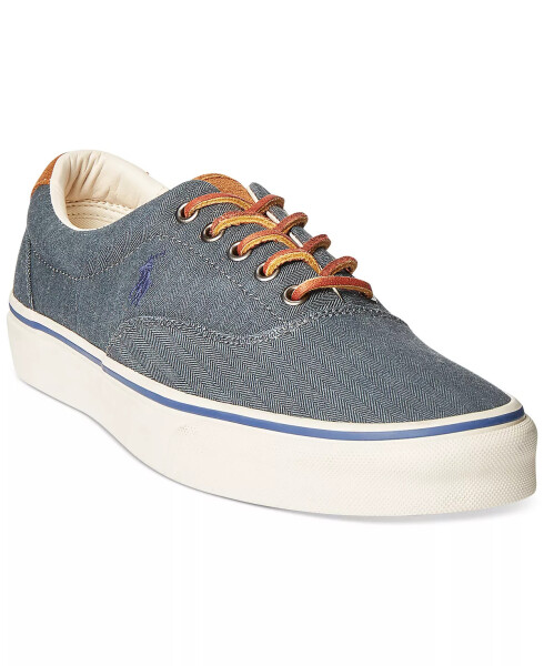 Men's Keaton Suede-Trim Herringbone Sneaker Navy - 1